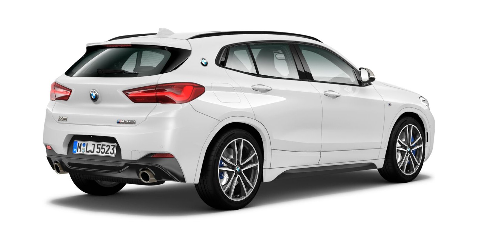 BMW BMW X in Weiß von hinten BMW BMW X in Weiß von hinten
