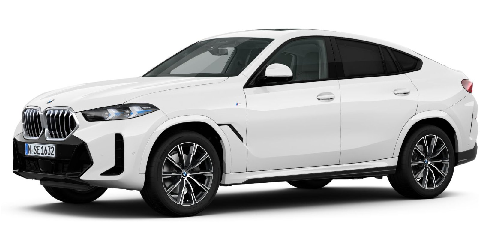 BMW X6 xDrive40i M Sport in Weiß von vorne BMW X6 xDrive40i M Sport in Weiß von vorne