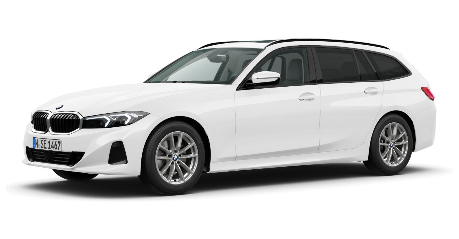 BMW BMW 3er in Weiß von vorne