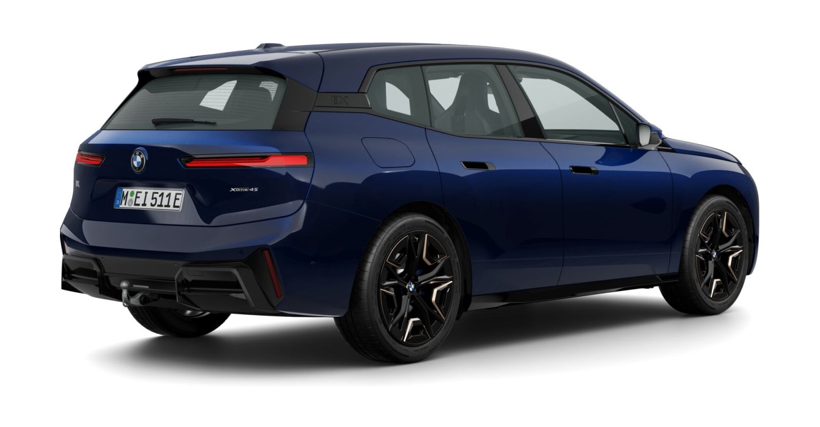 BMW BMW I in Blau von hinten