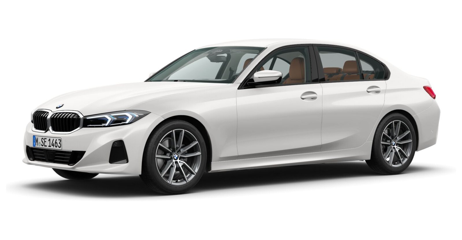 BMW 320d Limousine in Weiß von vorne