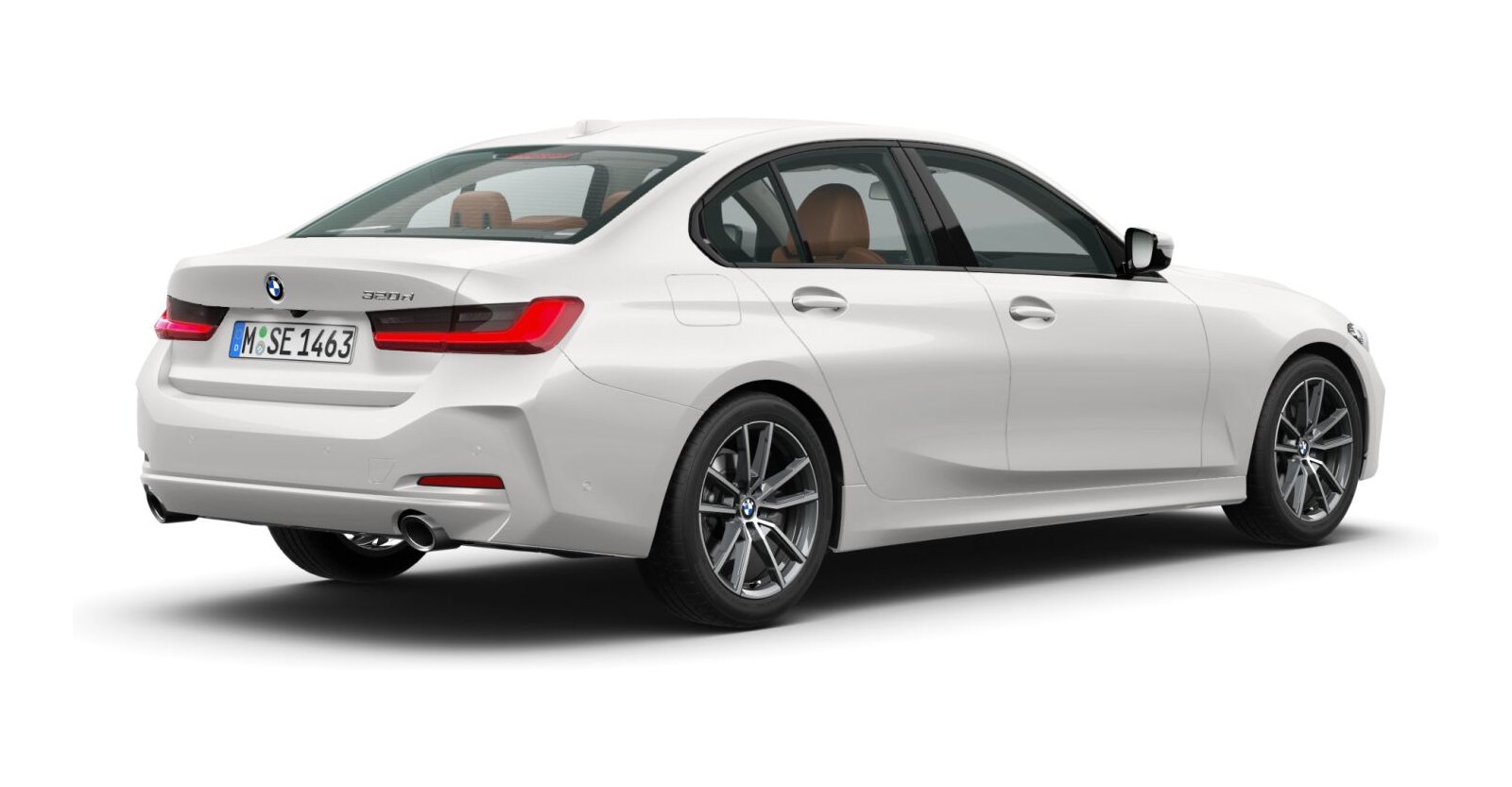 BMW BMW 3er in Weiß von hinten