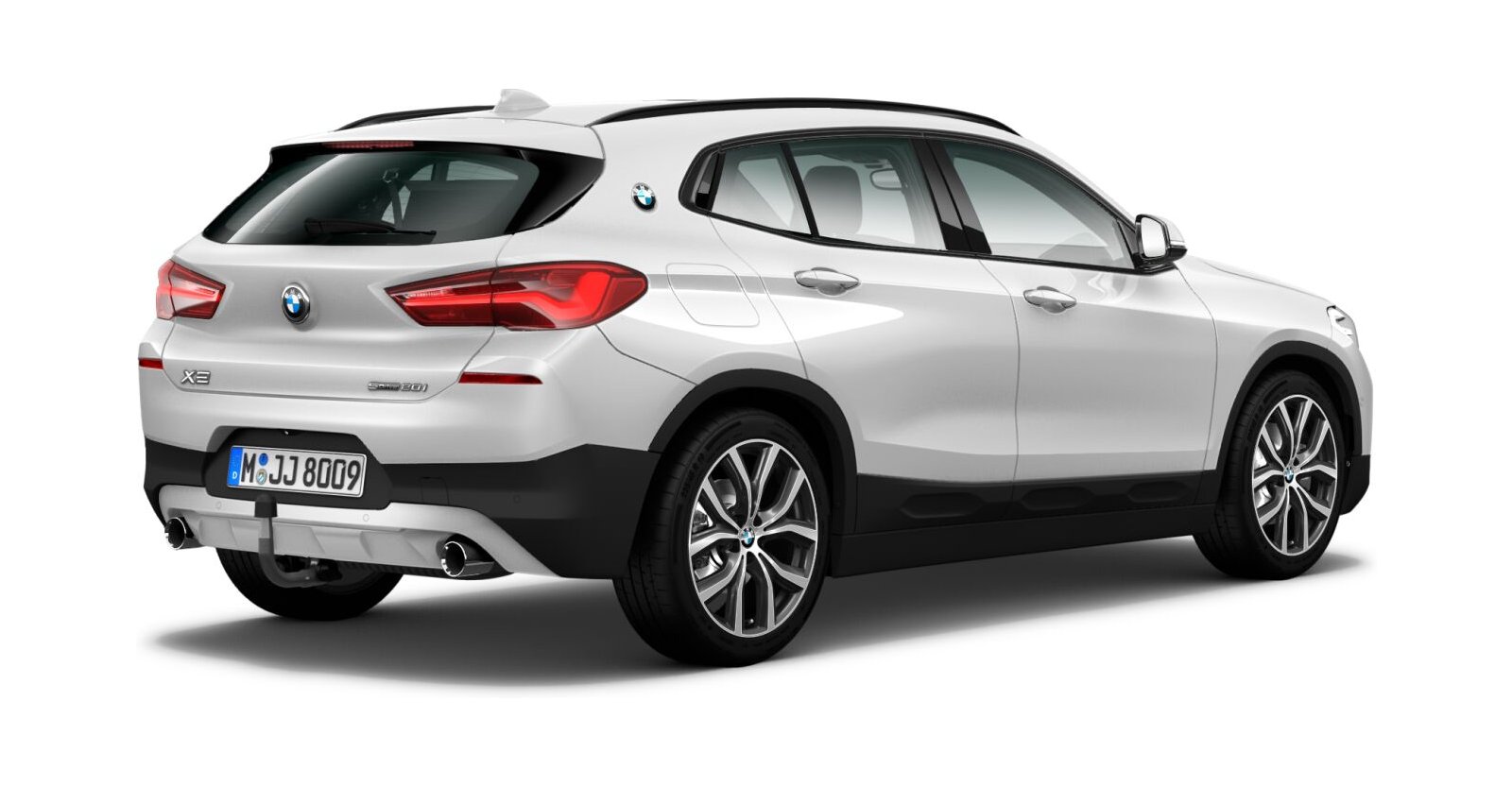 BMW BMW X in Weiß von hinten BMW BMW X in Weiß von hinten
