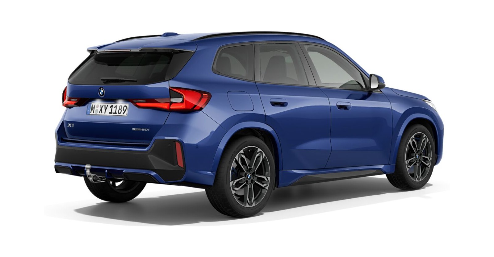 BMW BMW X in Blau von hinten BMW BMW X in Blau von hinten