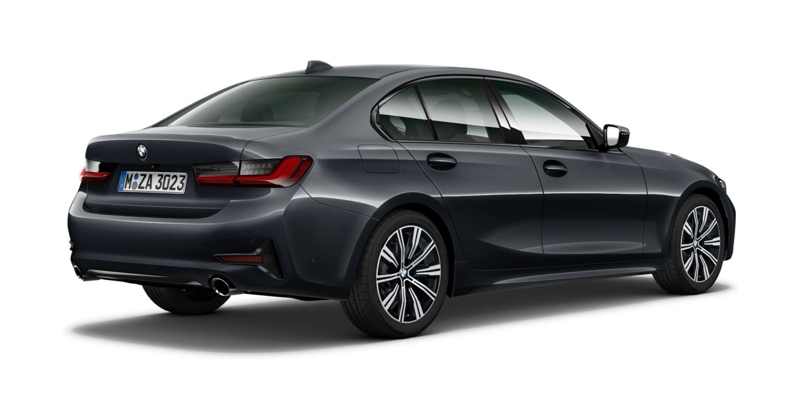 BMW BMW 3er in Grau von hinten BMW BMW 3er in Grau von hinten
