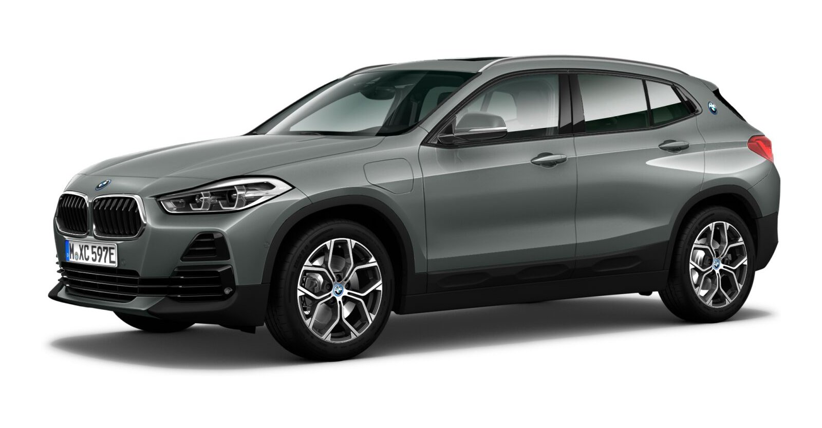 BMW X2 xDrive25e in Grau von vorne BMW X2 xDrive25e in Grau von vorne