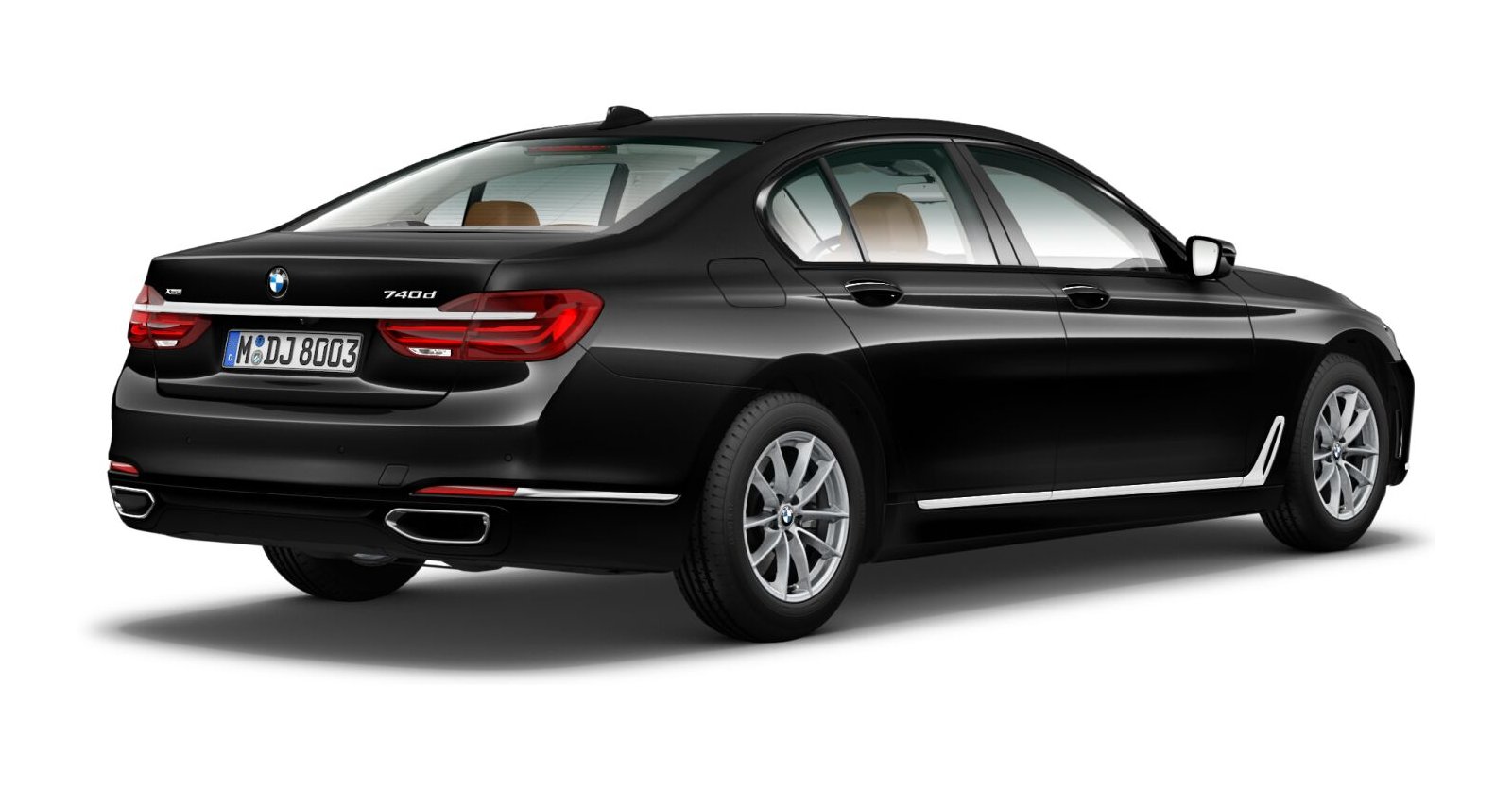 BMW BMW 7er in Schwarz von hinten BMW BMW 7er in Schwarz von hinten