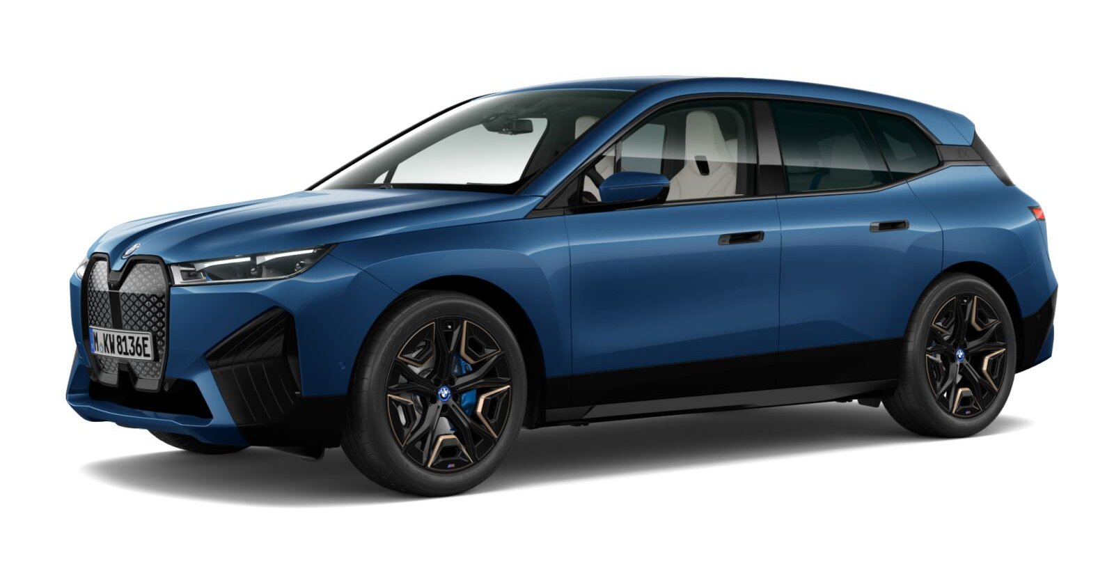 BMW BMW I in Blau von vorne