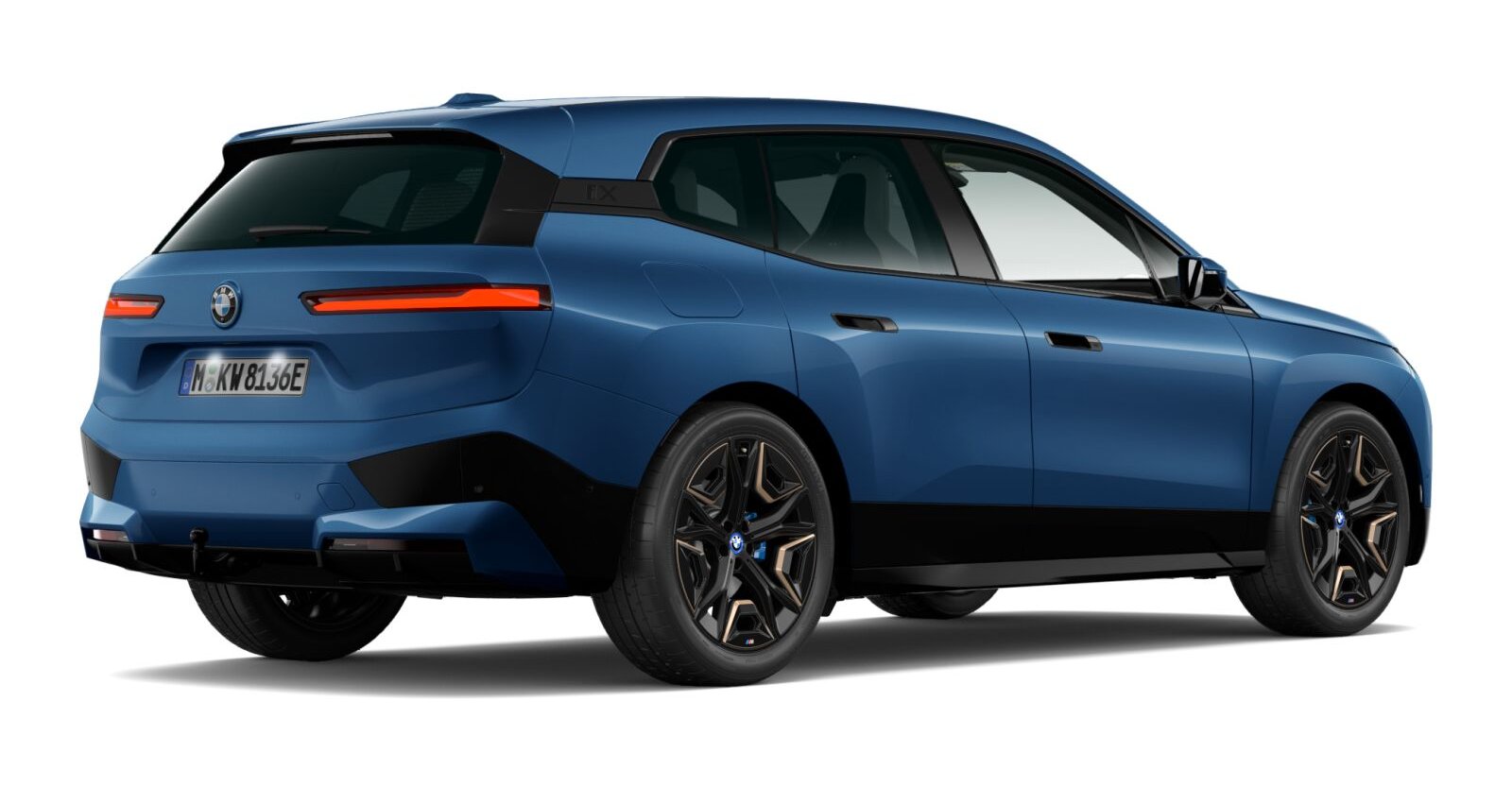 BMW BMW I in Blau von hinten