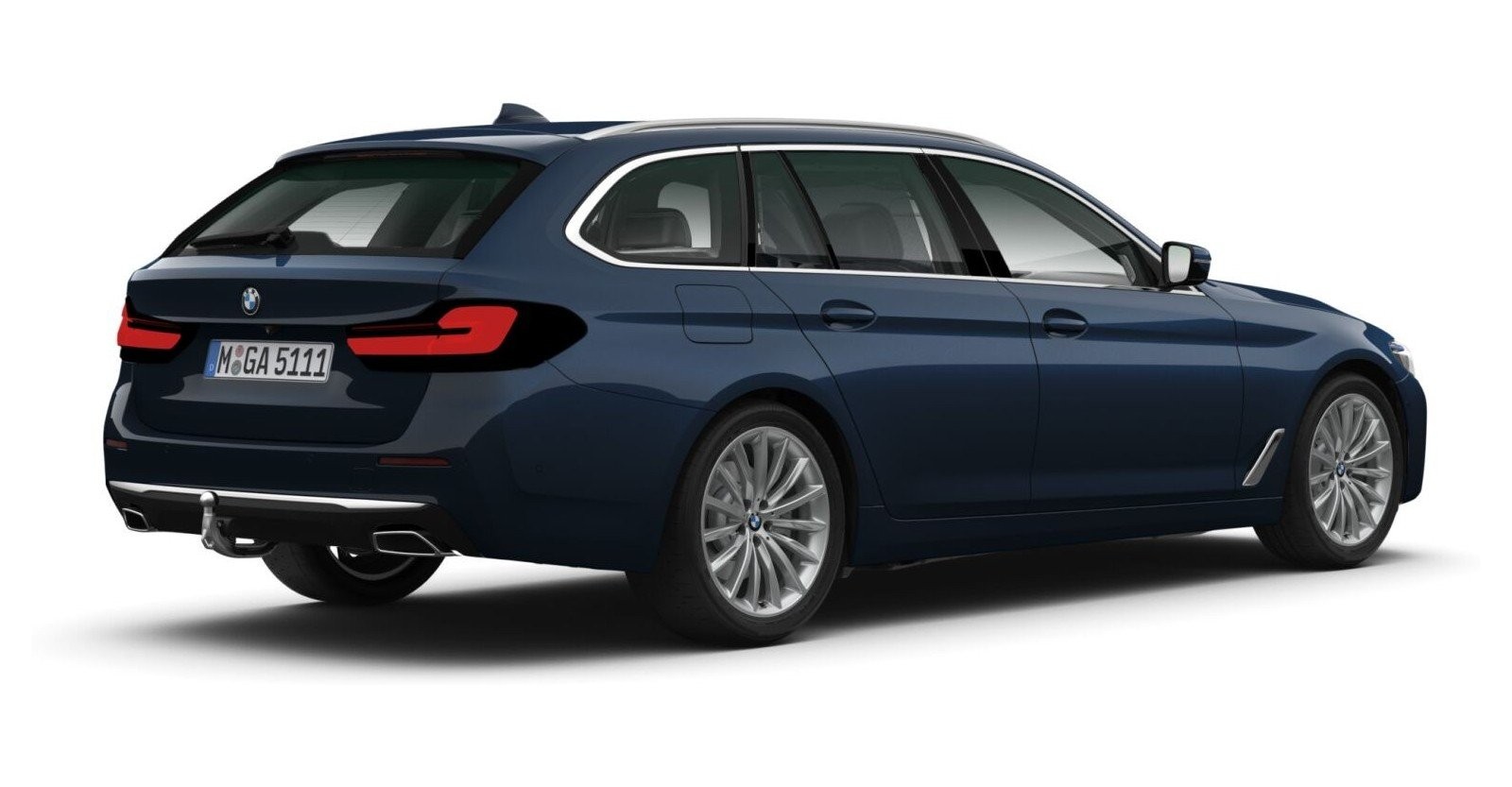 BMW BMW 5er in Blau von hinten BMW BMW 5er in Blau von hinten