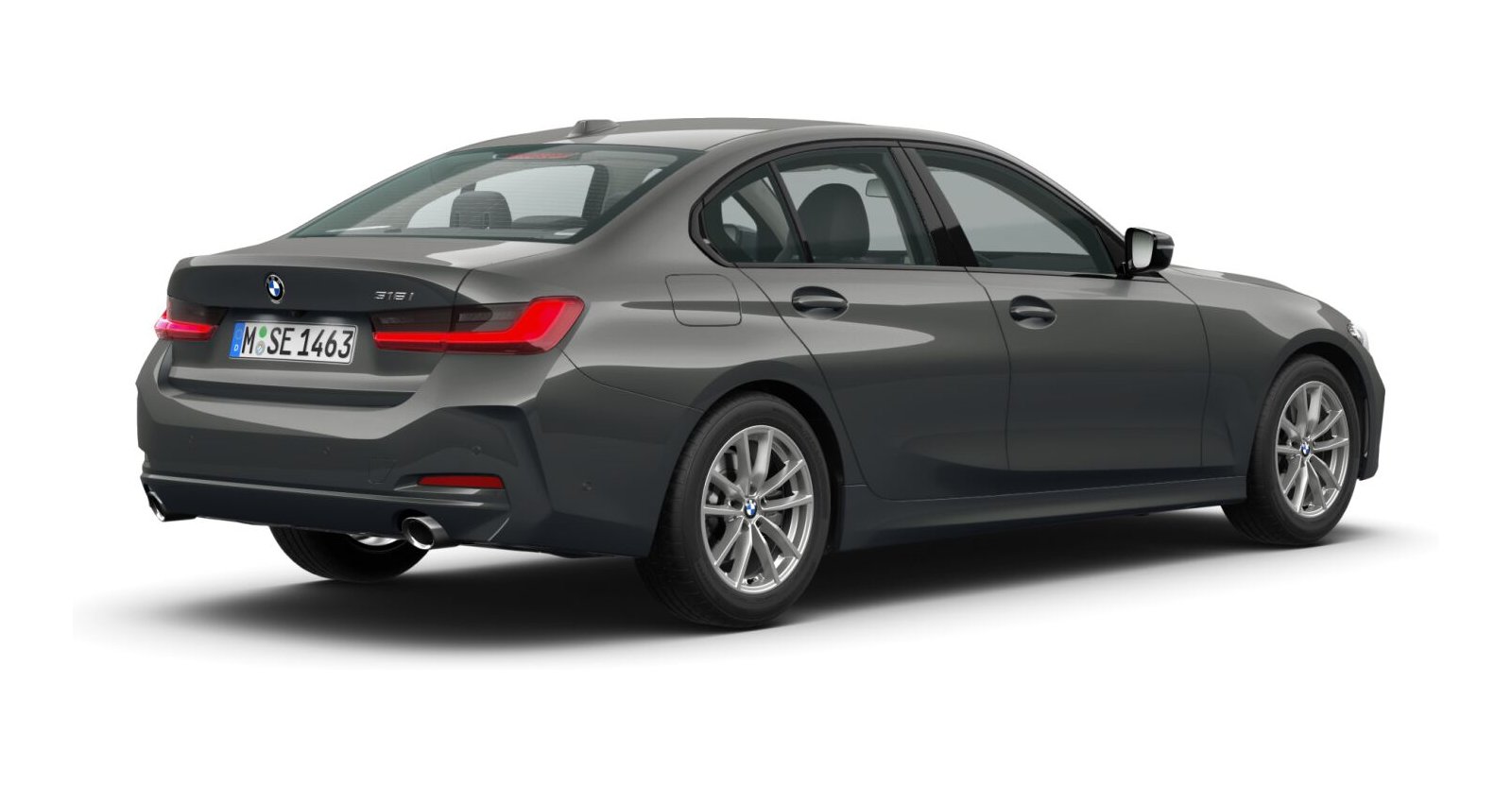 BMW BMW 3er in Grau von hinten