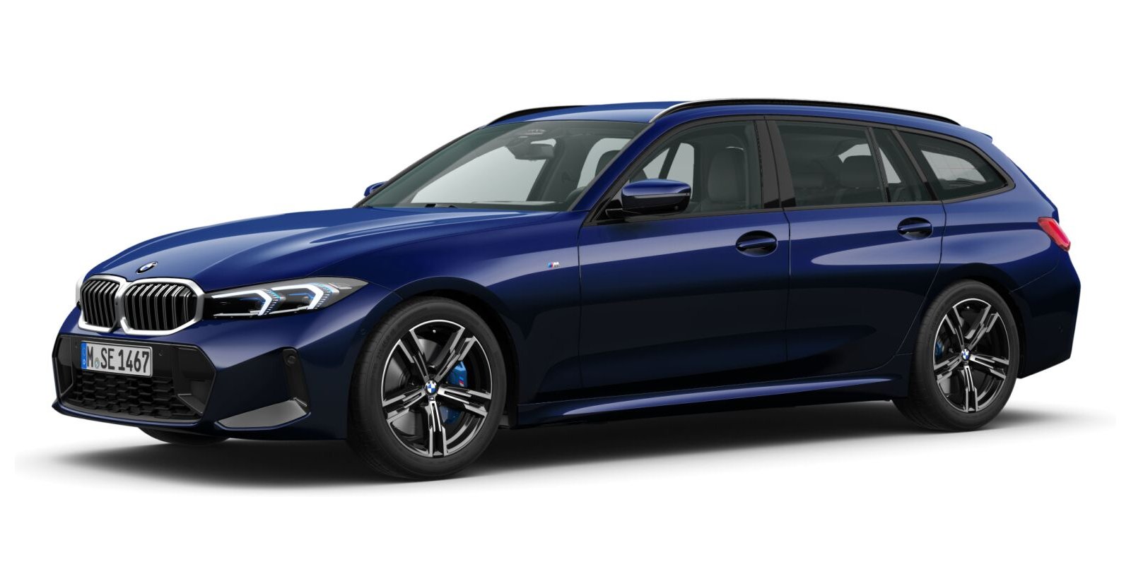 BMW BMW 3er in Blau von vorne BMW BMW 3er in Blau von vorne