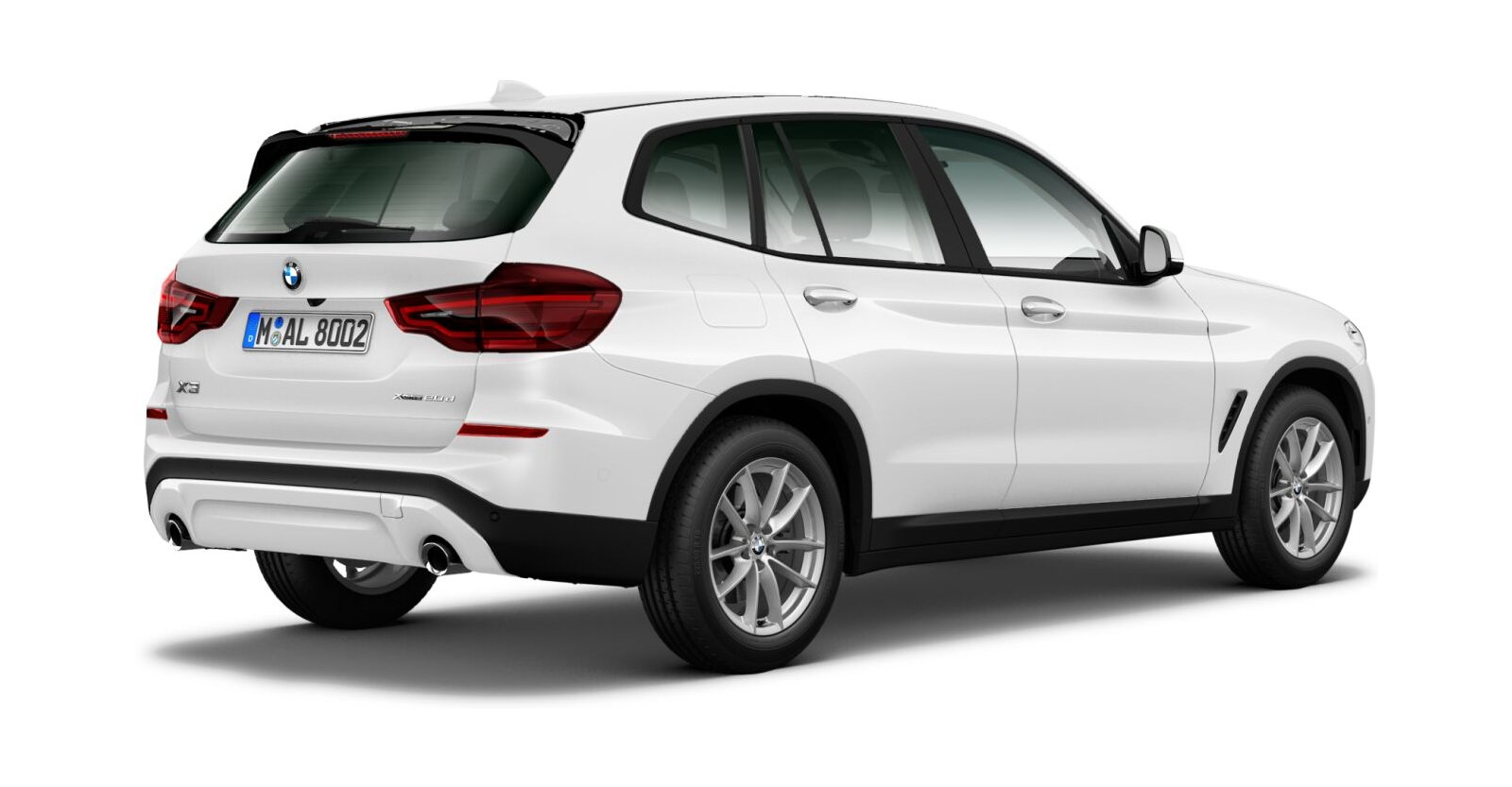 BMW BMW X in Weiß von hinten BMW BMW X in Weiß von hinten