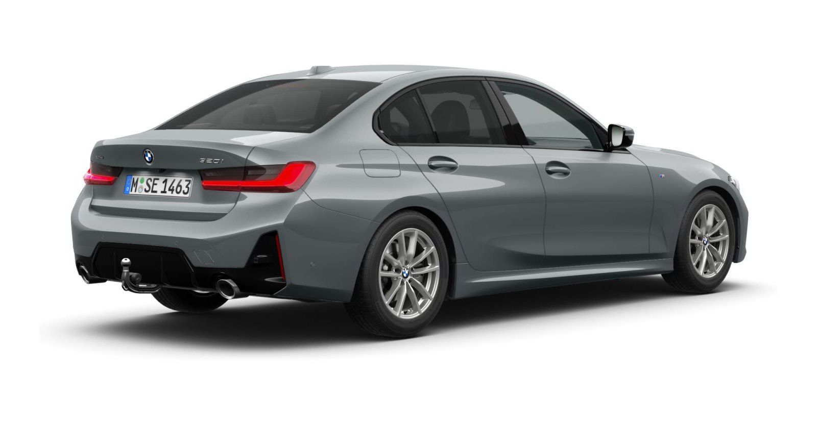 BMW BMW 3er in Grau von hinten BMW BMW 3er in Grau von hinten