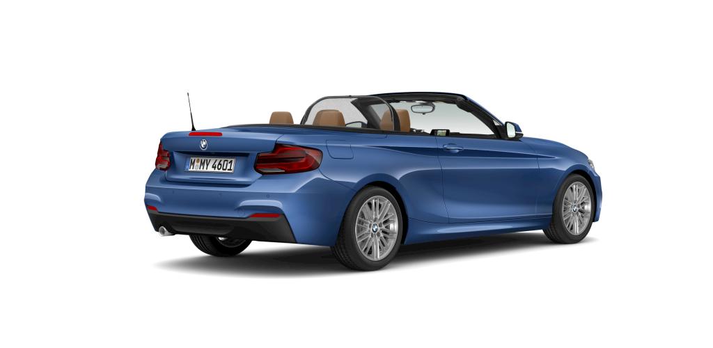 BMW BMW 2er in Blau von hinten BMW BMW 2er in Blau von hinten