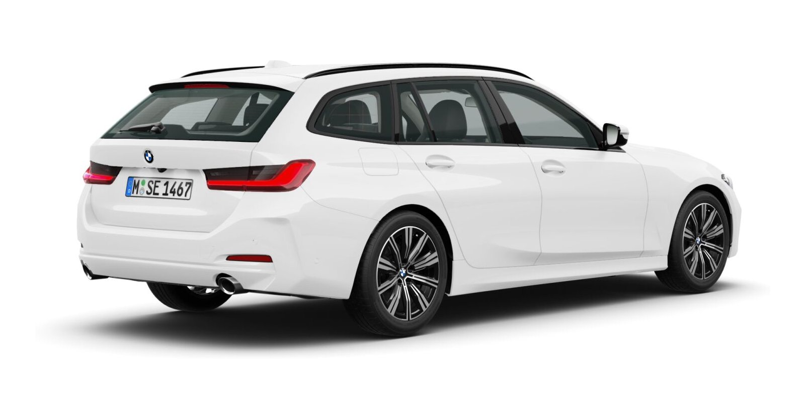 BMW BMW 3er in Weiß von hinten BMW BMW 3er in Weiß von hinten