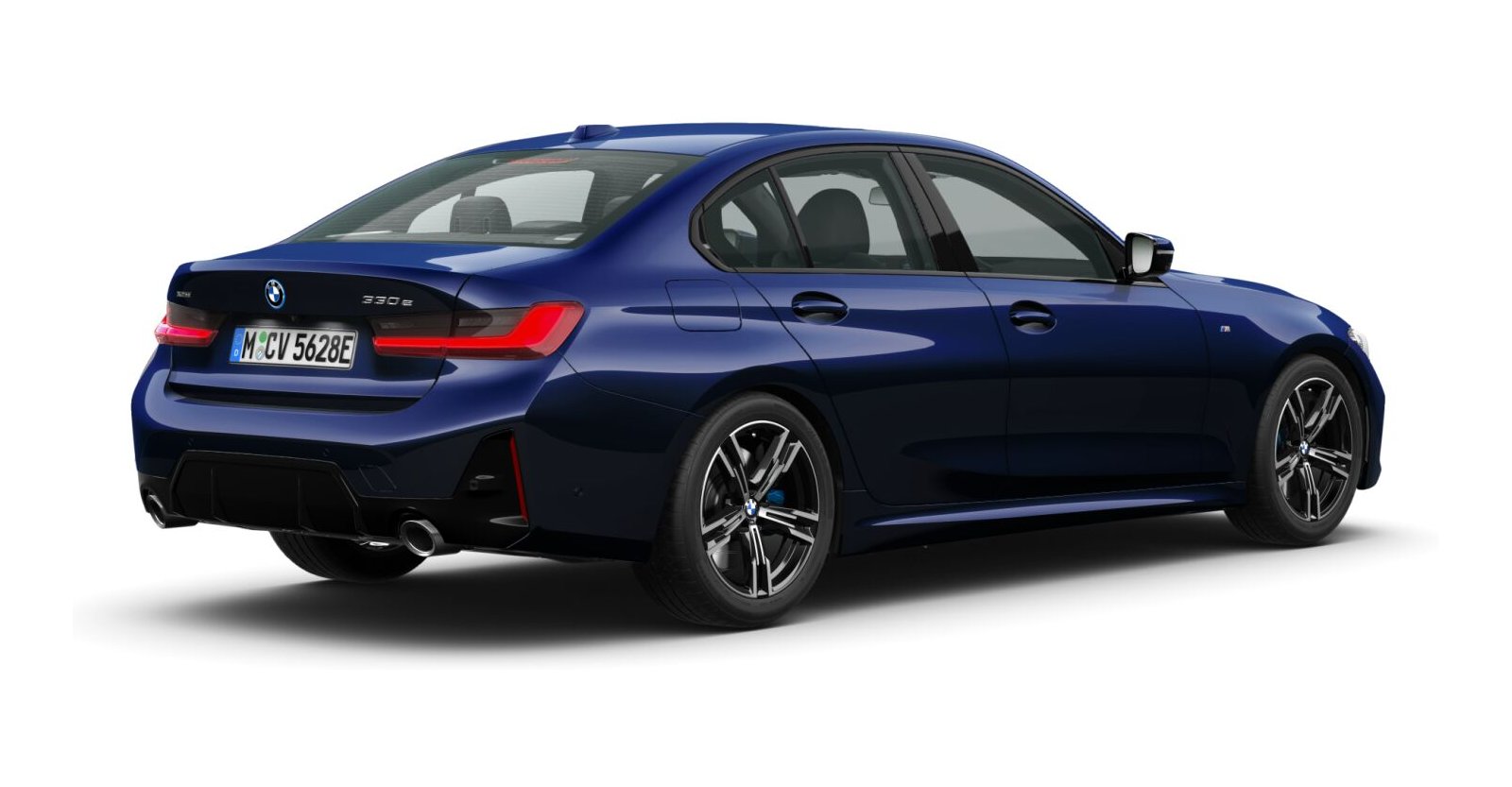 BMW BMW 3er in Blau von hinten