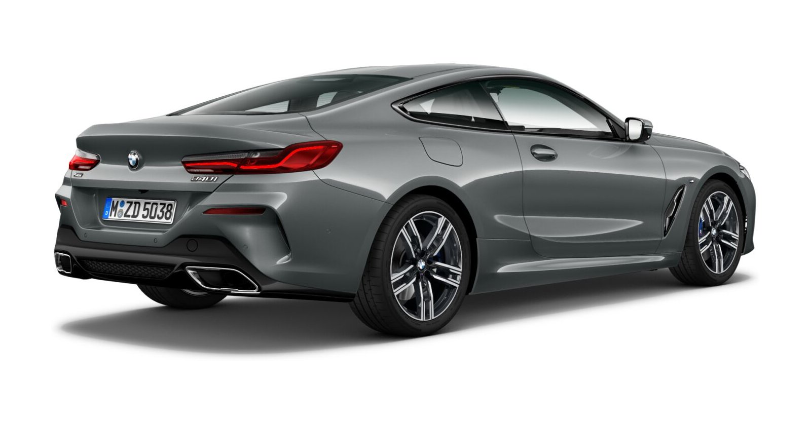 BMW BMW 8er in Grau von hinten BMW BMW 8er in Grau von hinten