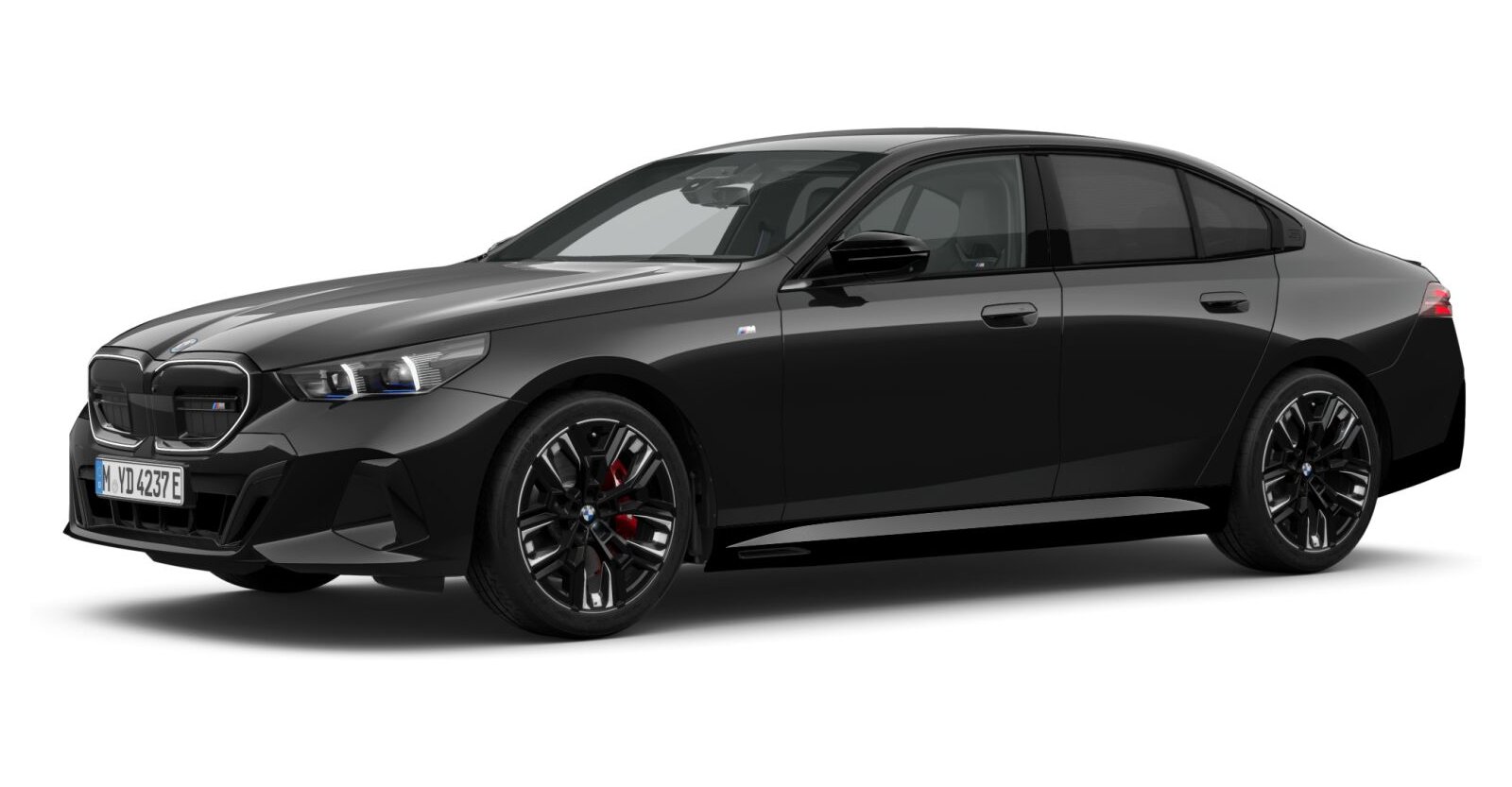 BMW i5 M60 xDrive Limousine in Schwarz von vorne