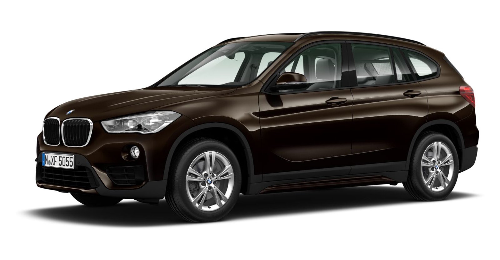 BMW X1 sDrive18d in Braun von vorne BMW X1 sDrive18d in Braun von vorne