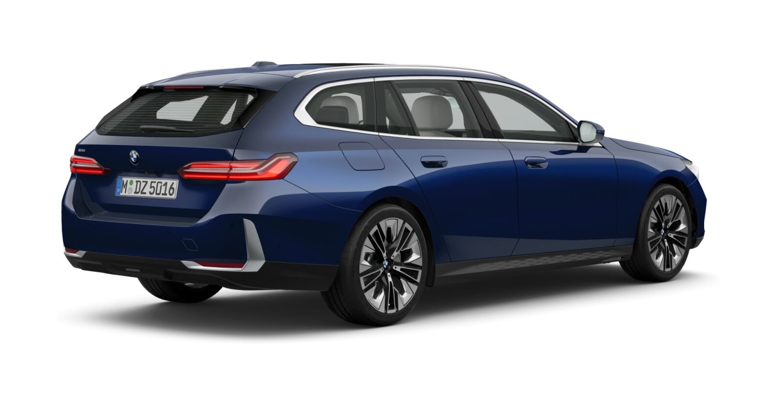 BMW BMW 5er in Blau von hinten BMW BMW 5er in Blau von hinten