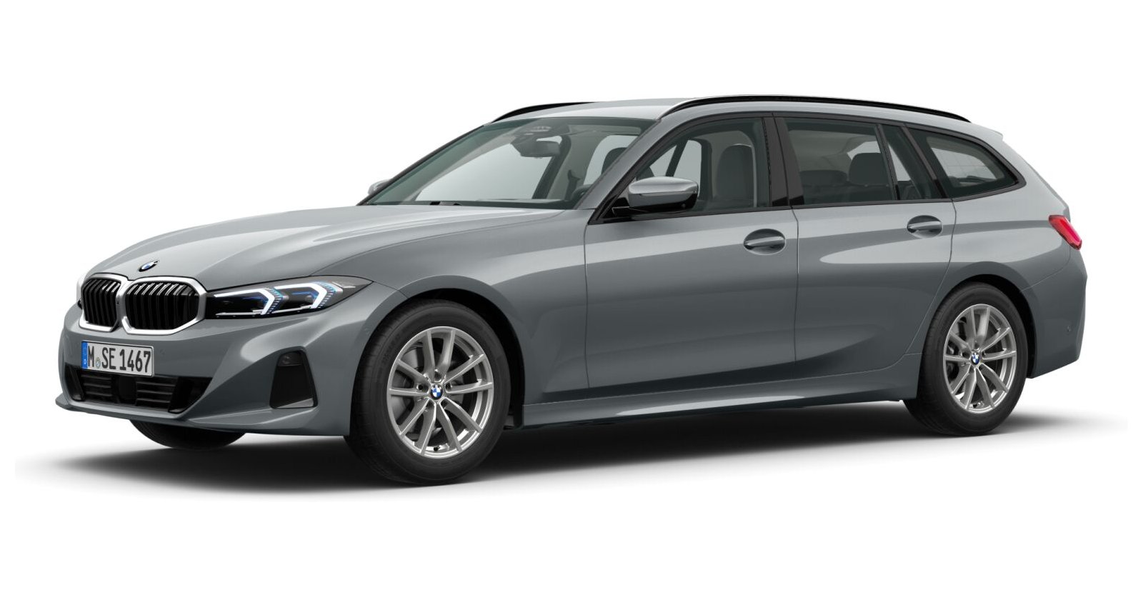 BMW 330i xDrive Touring in Grau von vorne BMW 330i xDrive Touring in Grau von vorne