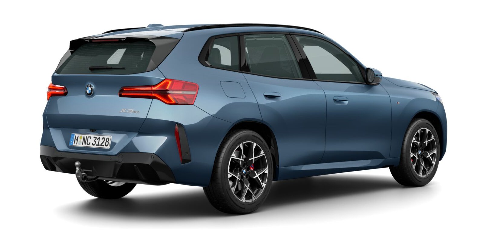 BMW BMW X in Blau von hinten
