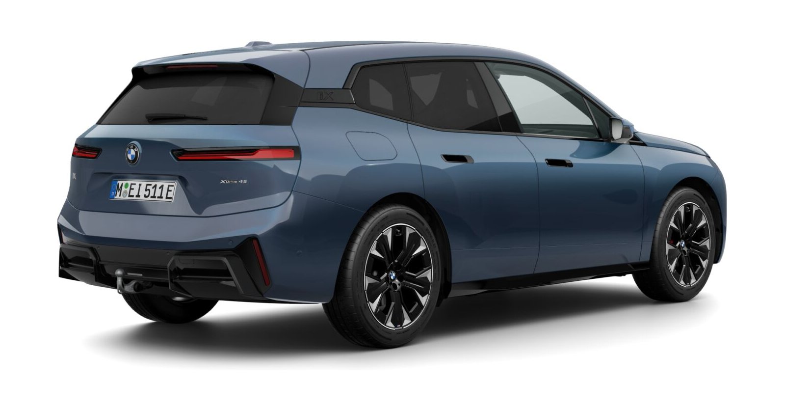 BMW BMW I in Blau von hinten