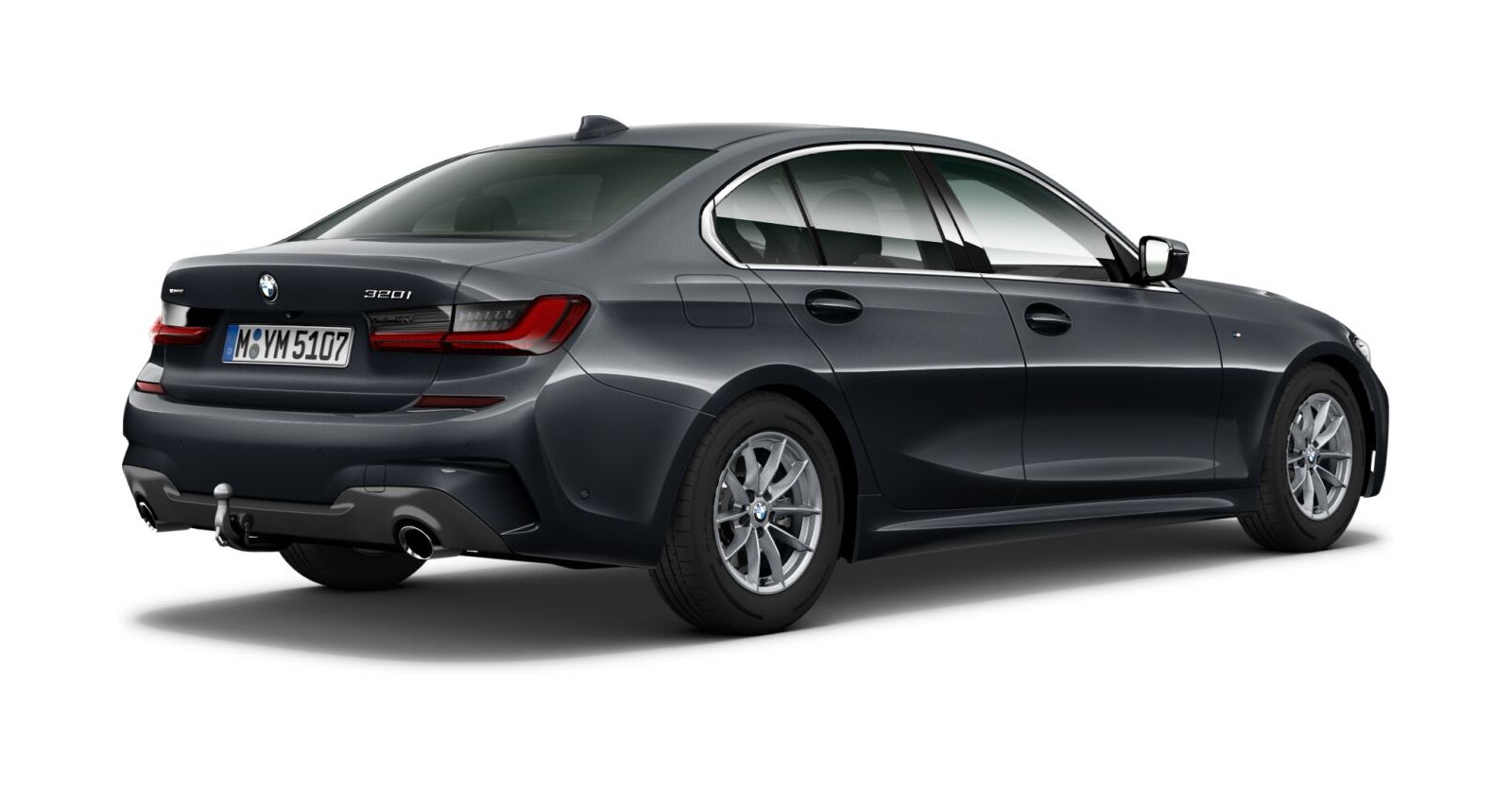 BMW BMW 3er in Grau von hinten BMW BMW 3er in Grau von hinten