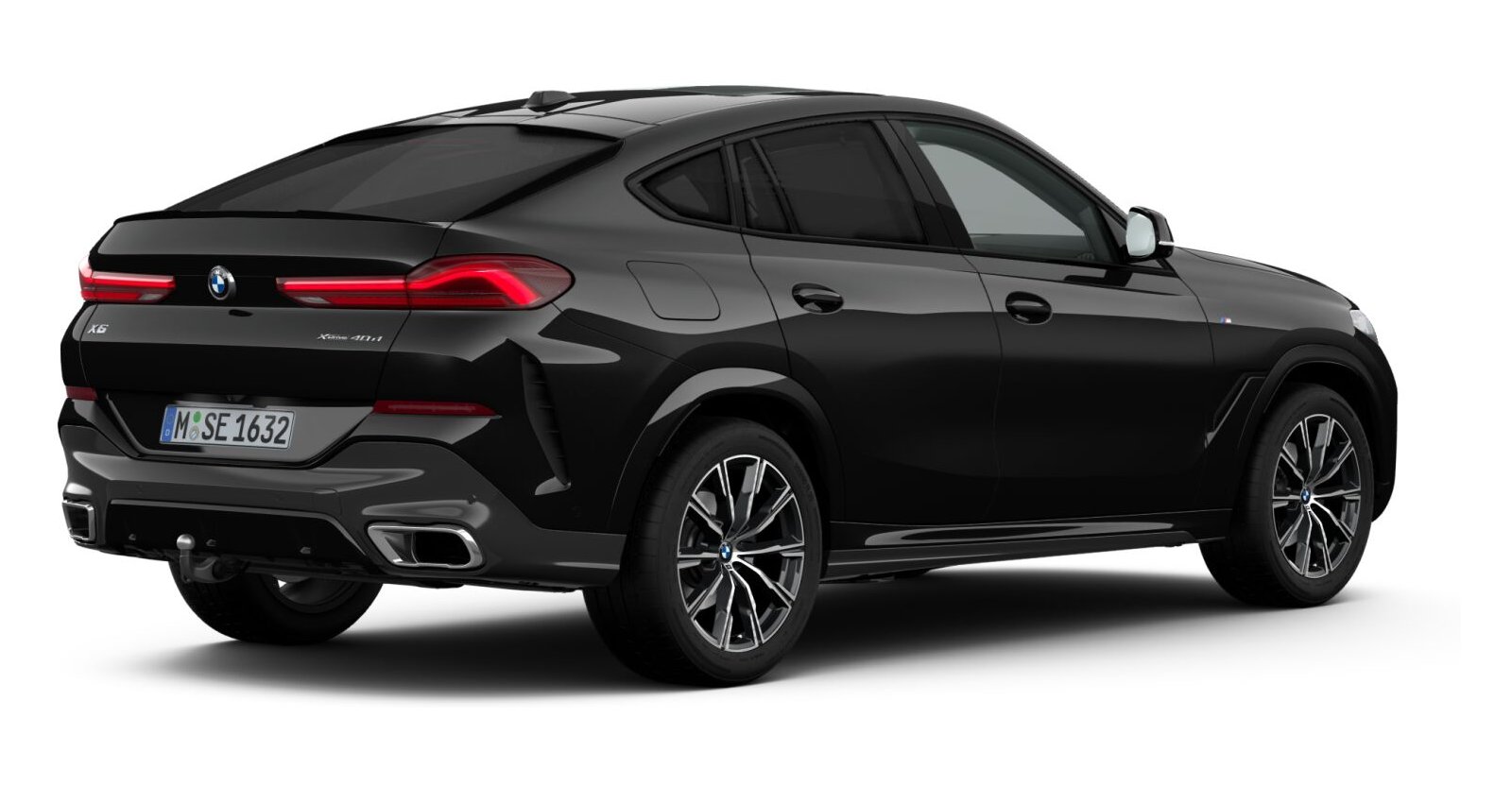 BMW BMW X in Schwarz von hinten