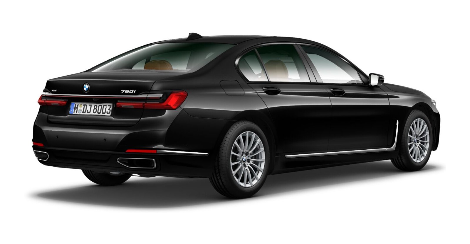 BMW BMW 7er in Schwarz von hinten BMW BMW 7er in Schwarz von hinten