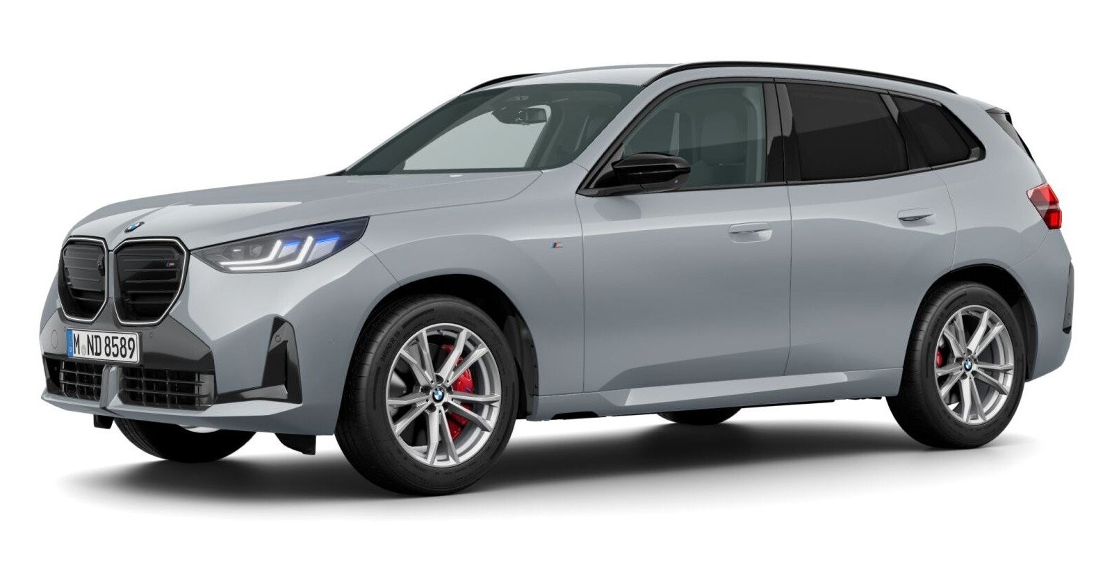 BMW X3 M50 xDrive in Grau von vorne
