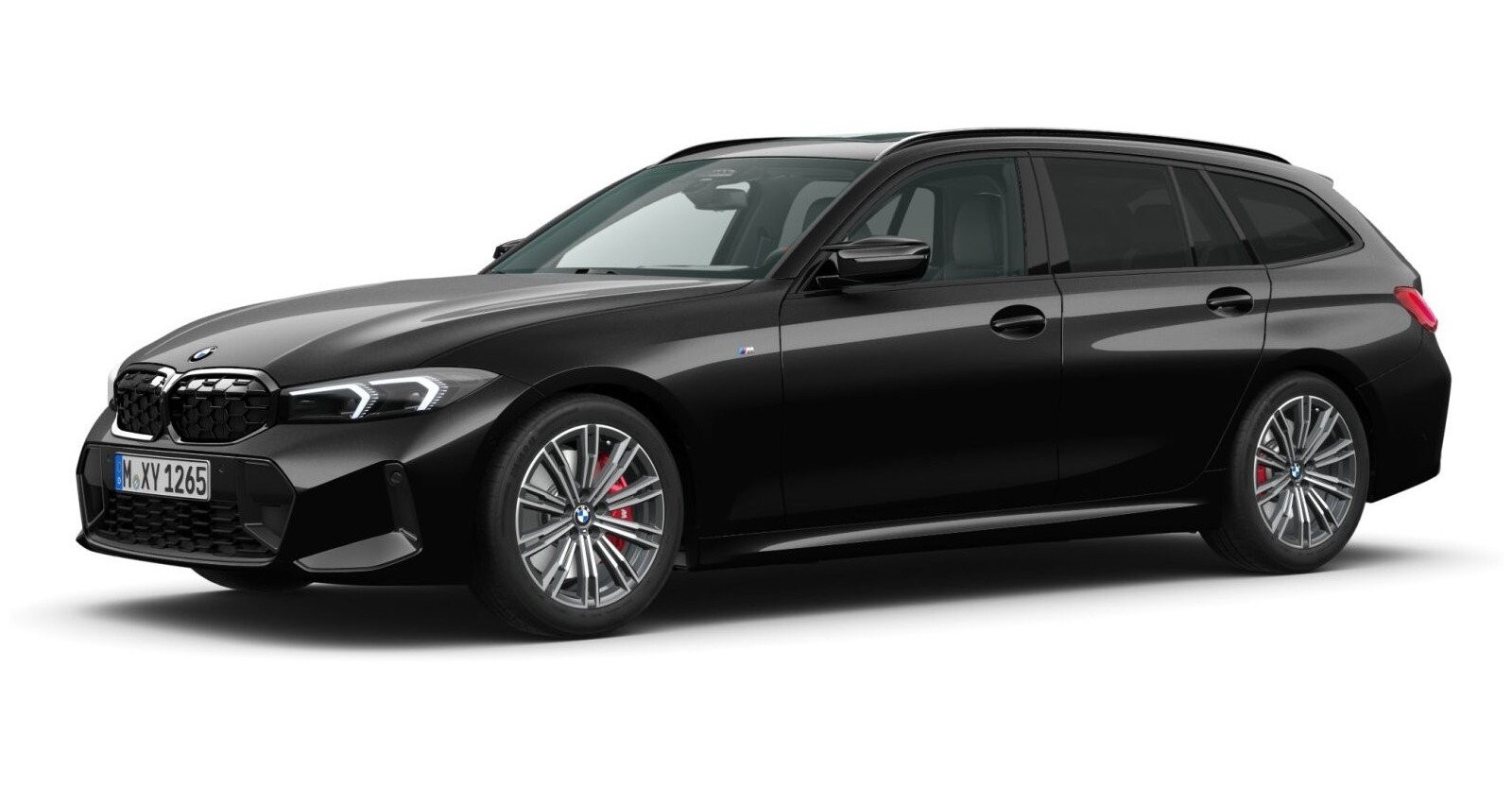 BMW BMW 3er in Schwarz von vorne BMW BMW 3er in Schwarz von vorne