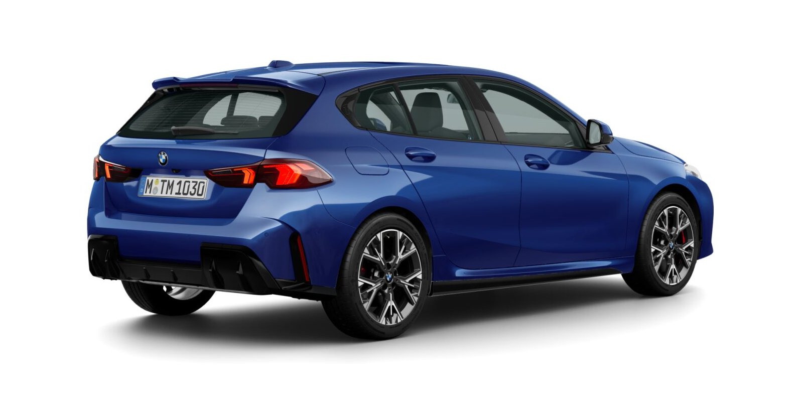 BMW BMW 1er in Blau von hinten BMW BMW 1er in Blau von hinten