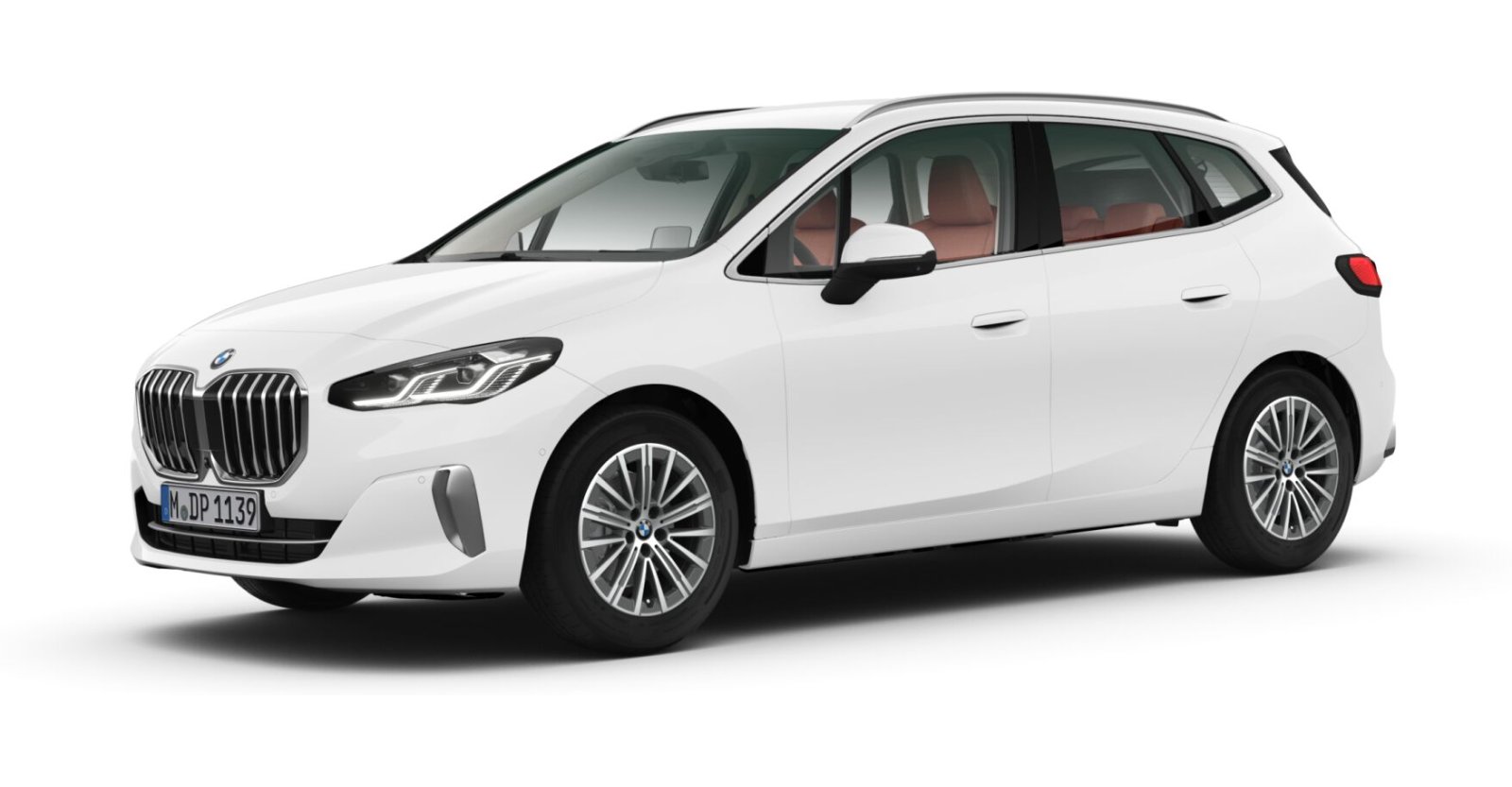 BMW 220i Active Tourer in Weiß von vorne