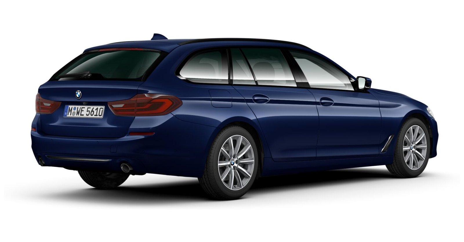 BMW BMW 5er in Blau von hinten BMW BMW 5er in Blau von hinten