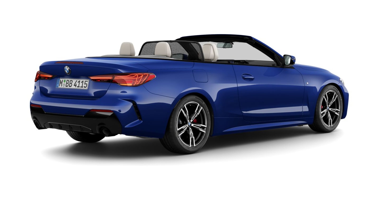 BMW BMW 4er in Blau von hinten