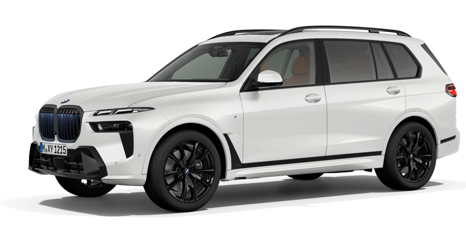 BMW X7 xDrive40d in Weiß von vorne