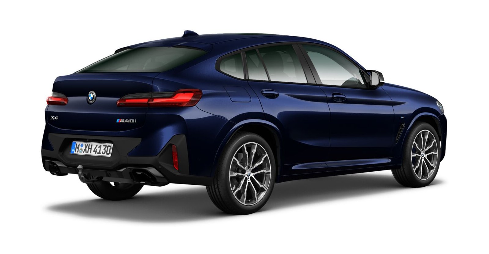 BMW BMW X in Blau von hinten