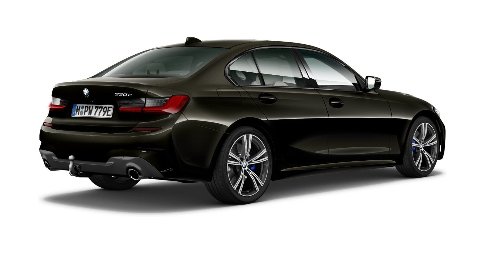 BMW BMW 3er in Schwarz von hinten