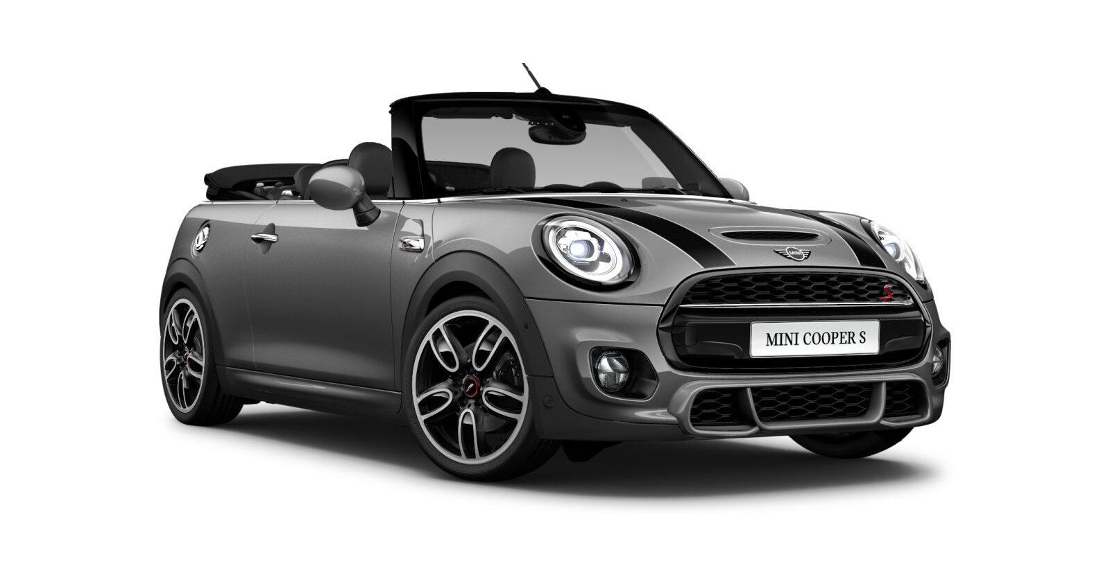 MINI Cooper S Cabrio in Grau von vorne