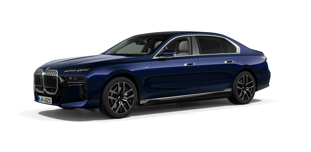 BMW BMW I in Blau von vorne