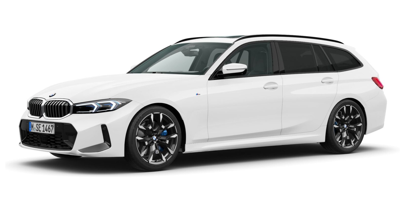 BMW 330d xDrive Touring in Weiß von vorne