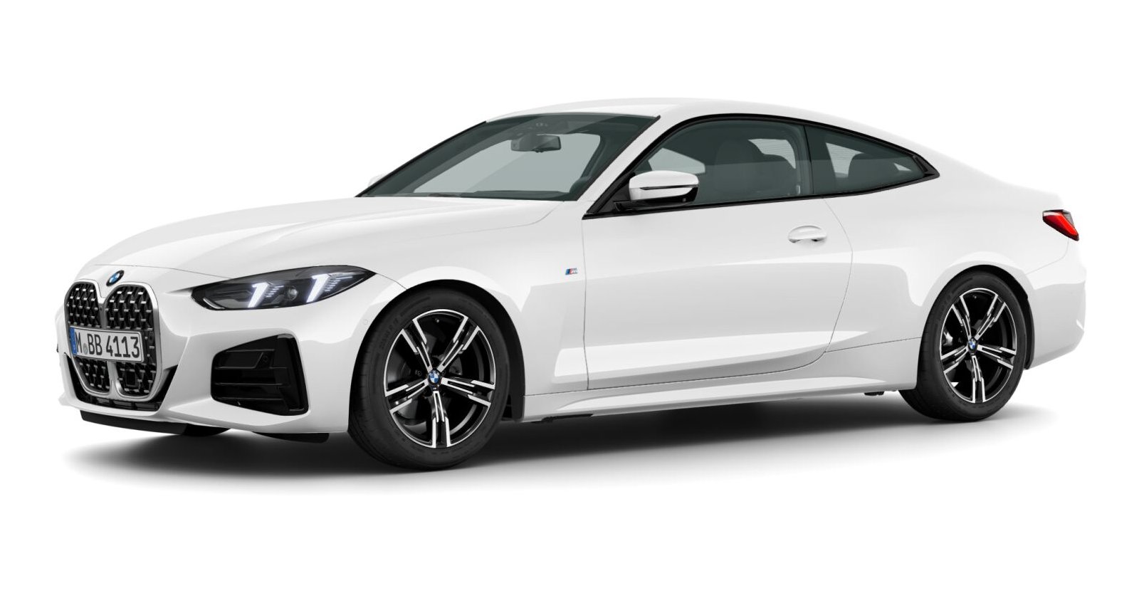 BMW 420i Coupe in Weiß von vorne