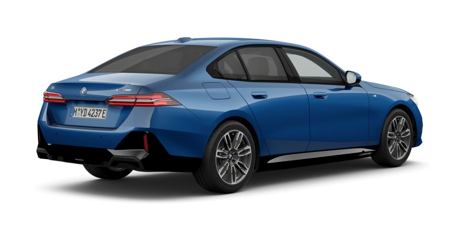 BMW BMW I in Blau von hinten BMW BMW I in Blau von hinten