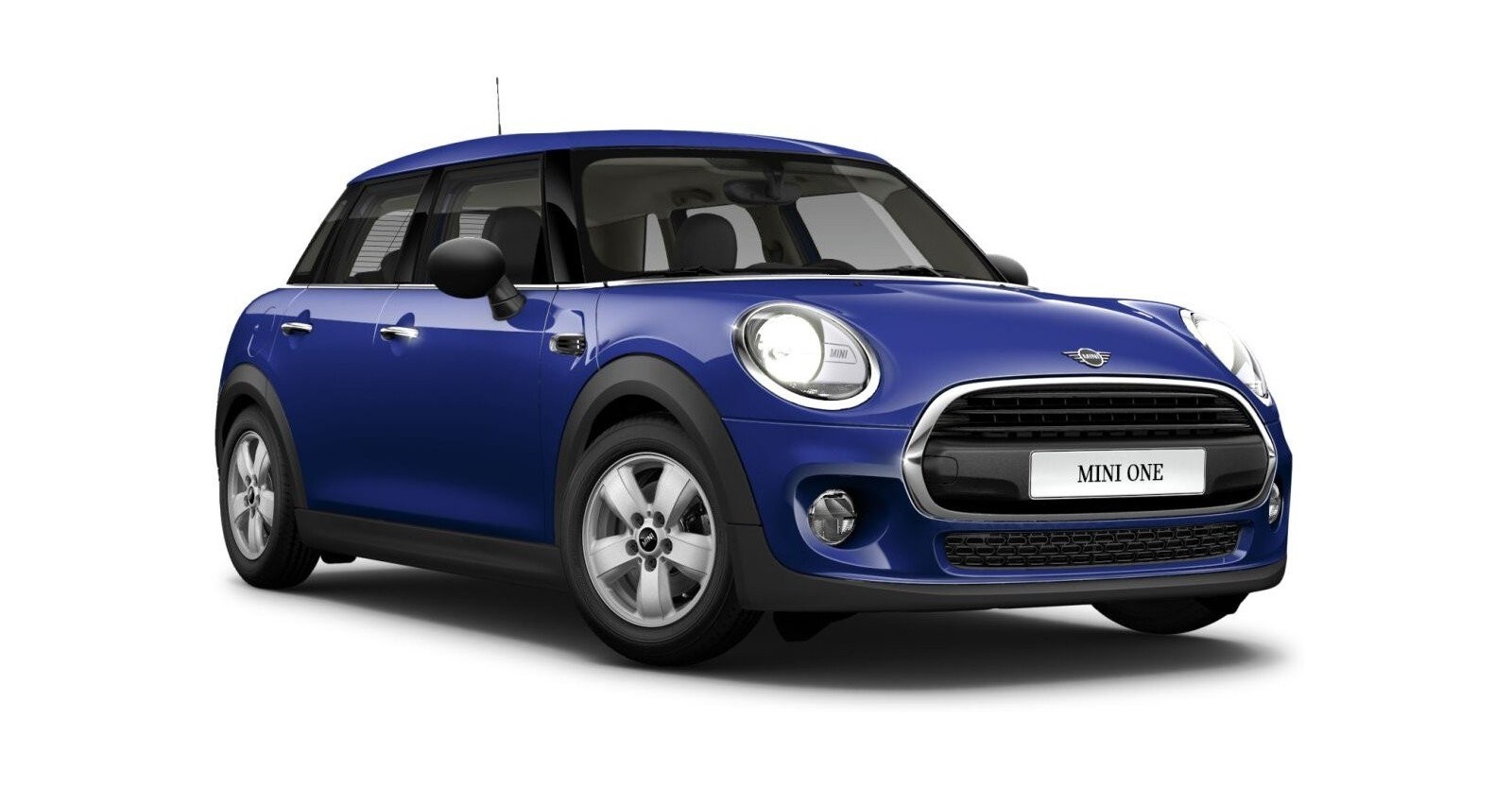 MINI One 5-Türer in Blau von vorne MINI One 5-Türer in Blau von vorne