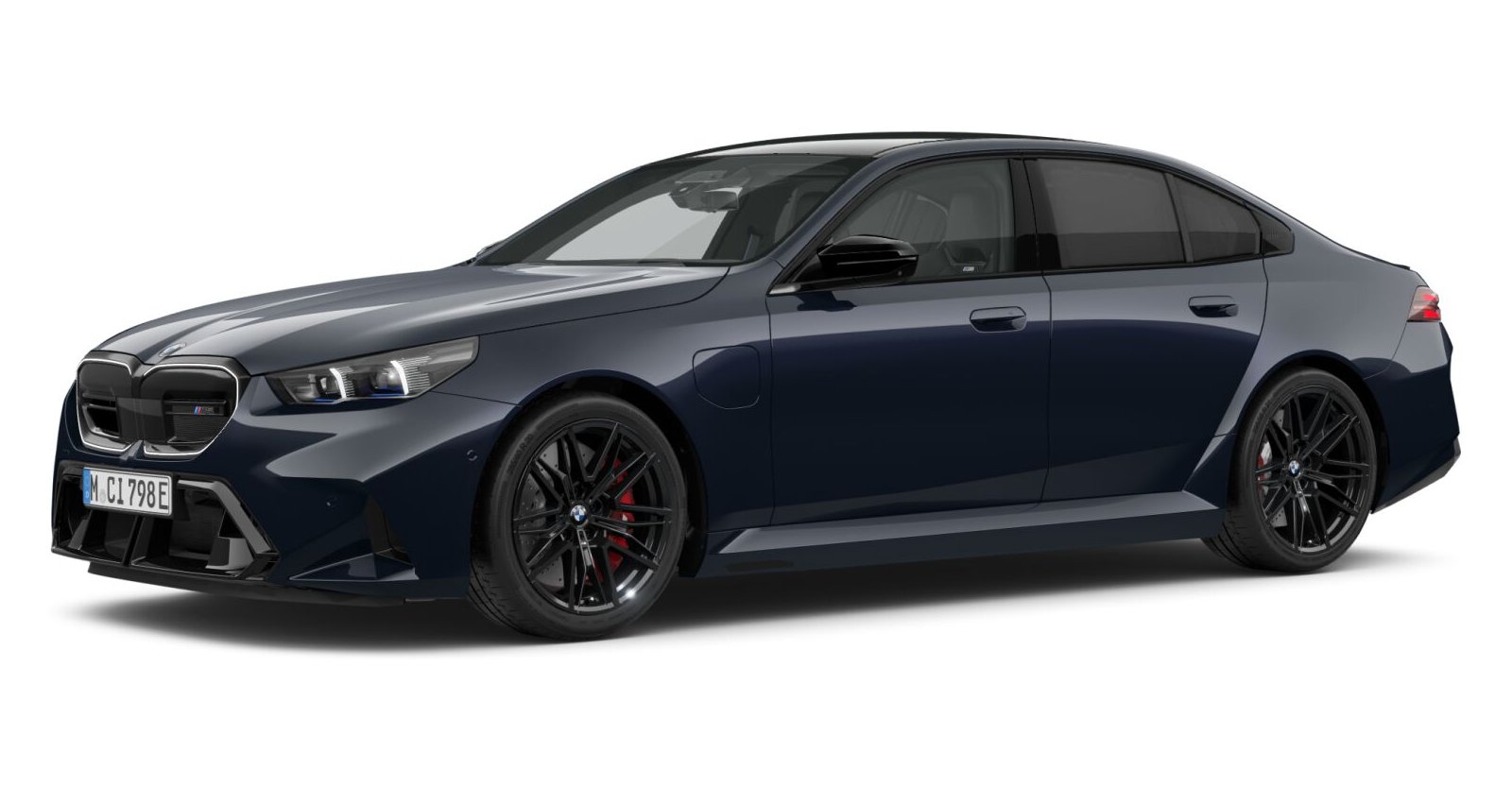 BMW M5 Limousine in Schwarz von vorne BMW M5 Limousine in Schwarz von vorne