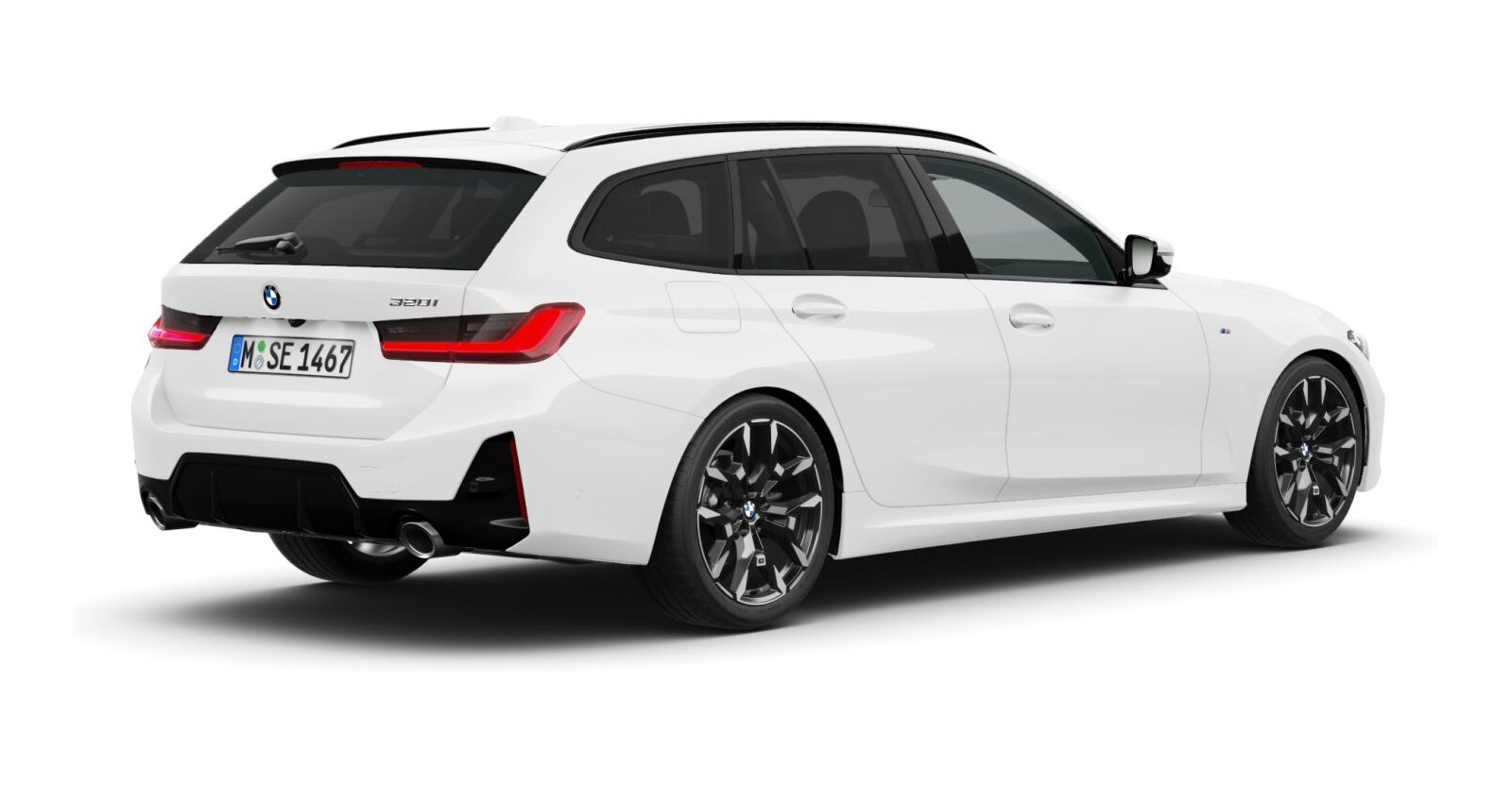 BMW BMW 3er in Weiß von hinten BMW BMW 3er in Weiß von hinten