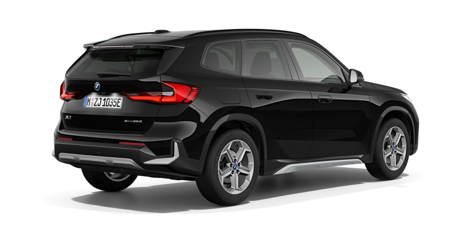 BMW BMW X in Schwarz von hinten
