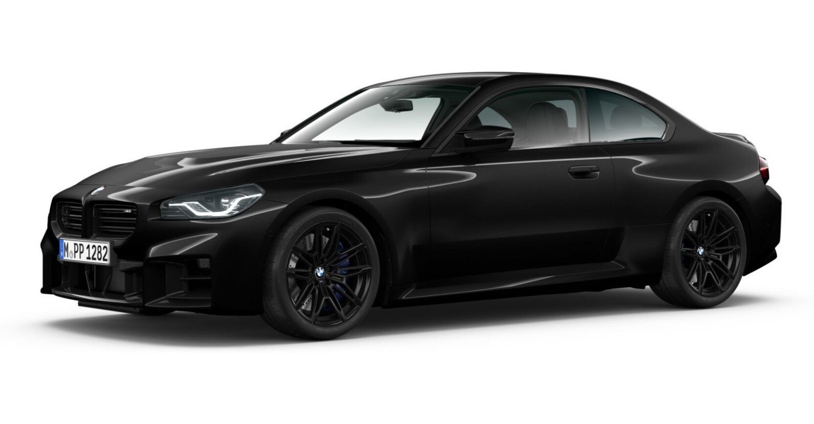 BMW M2 Coupé in Schwarz von vorne BMW M2 Coupé in Schwarz von vorne